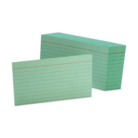 Tops Business Forms Oxford, Ruled Index Cards, 3 X 5, Green, 100PK 7321GRE